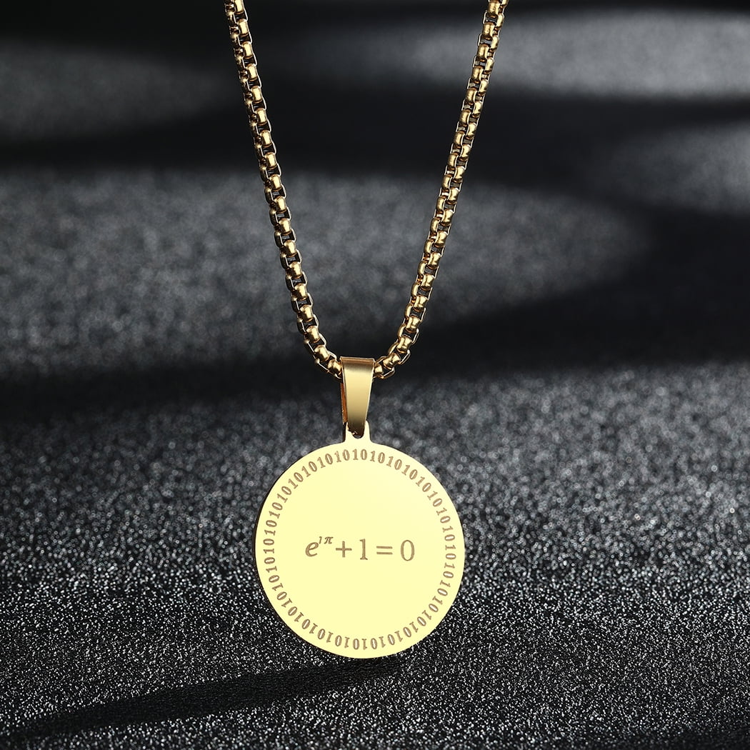 Stainless Steel Euler's Identity Pendant Euler's Equation Necklace for