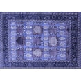 thumbnail image 1 of Ahgly Company Machine Washable Indoor Rectangle Oriental Blue Industrial Area Rugs, 6' x 9', 1 of 4