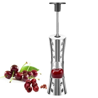 Leifheit Cherry Stoner with Pit Catcher Container, Ergonomic Handle and  Rubber Feet