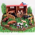 thumbnail image 2 of Figuras de acción de animales de granja de Oenux, simulación de aves de corral, caballo, vaca, gallina, personal del zoológico, juguete para niños, regalo de Navidad, 2 of 5
