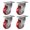 4 Swivel, variant on 3 Inch Heavy Duty Casters, Swivel Caster Wheels with Brake, Polyurethane on Steel Wheel- Casters Set of 4 with 1400 lb Capacity, Caster Wheels for Furniture Workbench Cart (2 Swivel & 2 Rigid)