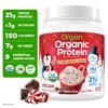 Orgain Organic Vegan 21g Protein Powder, Plant Based Shake Drink, Peppermint Hot Cocoa 1.02lb