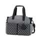 thumbnail image 5 of Bolsa de pañales impermeable, bolso de hombro, bolso multifuncional para pañales de bebé, momia Negro Gris, 5 of 9