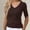 Brown, variant on Womens Compression Shirt Mid Elbow Length Sleeve V Neck Crop Tops Waist Slimming Tops for Women Solid Tee Cinched Waist Tops for Women Stretchy Tops Womens Summer Tops Blue L