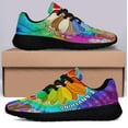 thumbnail image 3 of Be Kind Equality Hippie LGBT In A World Where You Can Be Anything Shoes Sneakers Black Size 9, 3 of 7