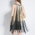thumbnail image 6 of Party Fashion Neck Sequin Fringe Dress Nightclub Sleeveless Slimming Mid Length Dress Jackets for Women Black,Free Size, 6 of 6