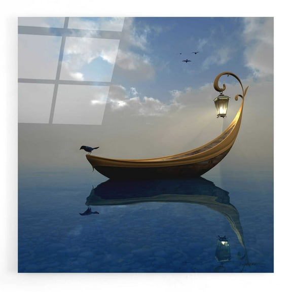 Epic Art 'Narcissism' by Cynthia Decker, Acrylic Glass Wall Art, 12"x12"