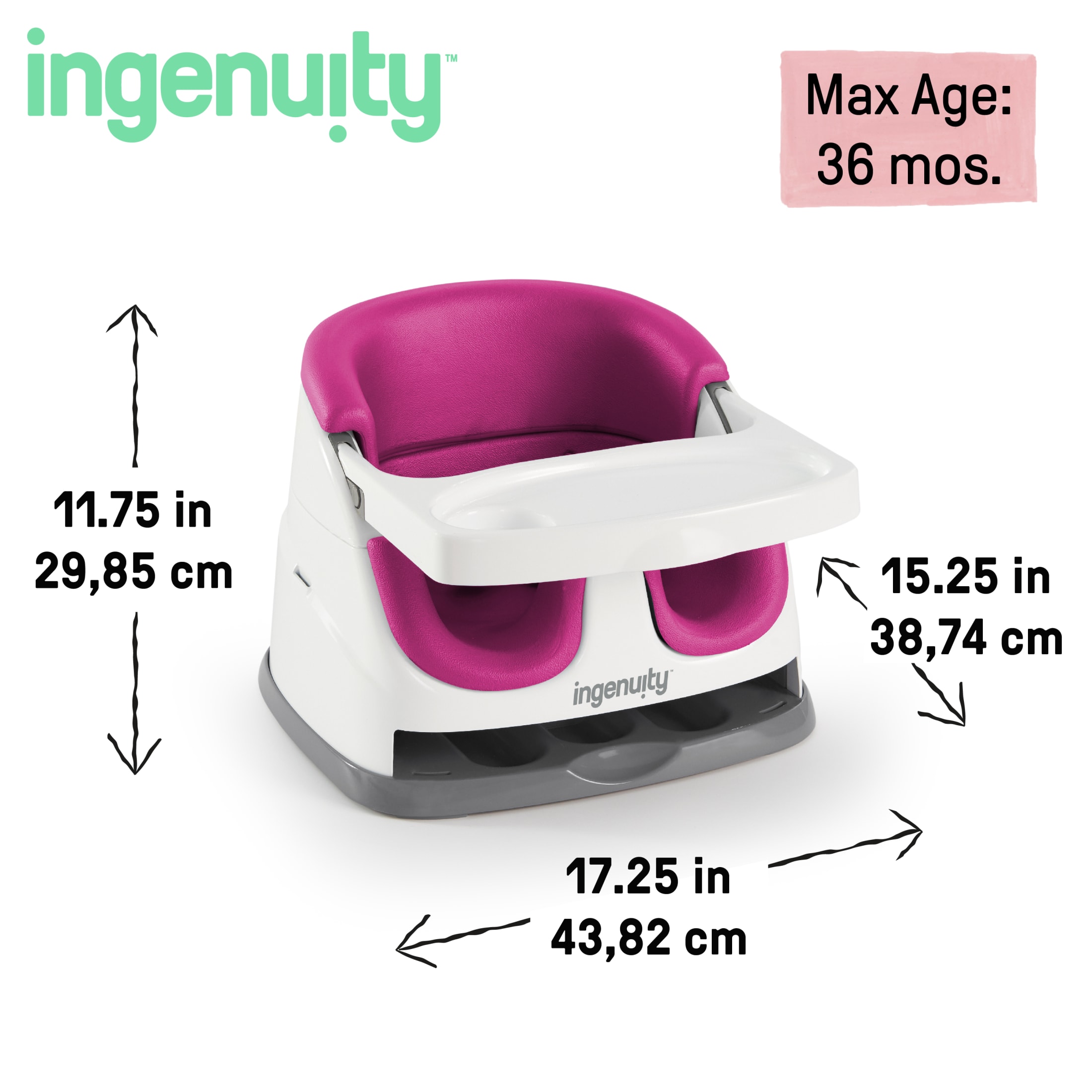 Ingenuity Baby Base 2-in-1 Booster Feeding High Chair and