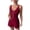Red, variant on Women's 2 Piece Business Casual Outfits Summer Button Up Cropped Blazer Vest and Tailored Shorts Set White XL(XL)