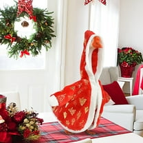 Kbndieu Christmas Decor Porch Goose Outfit Crochet Handmad Goose Outfits Clothes Christmas Decorations Outdoor Patio Yard Lawn Winter Holiday Decor, Green