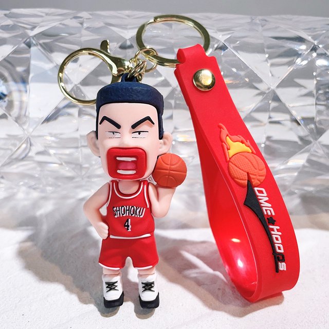Llaveros de Anime de Japón Kawaii, llaveros colgantes de PVC, modelo de figura de dibujos animados, Slam Dunk, Sakuragi, Hanamichi Jin, regalos de Juguetes
