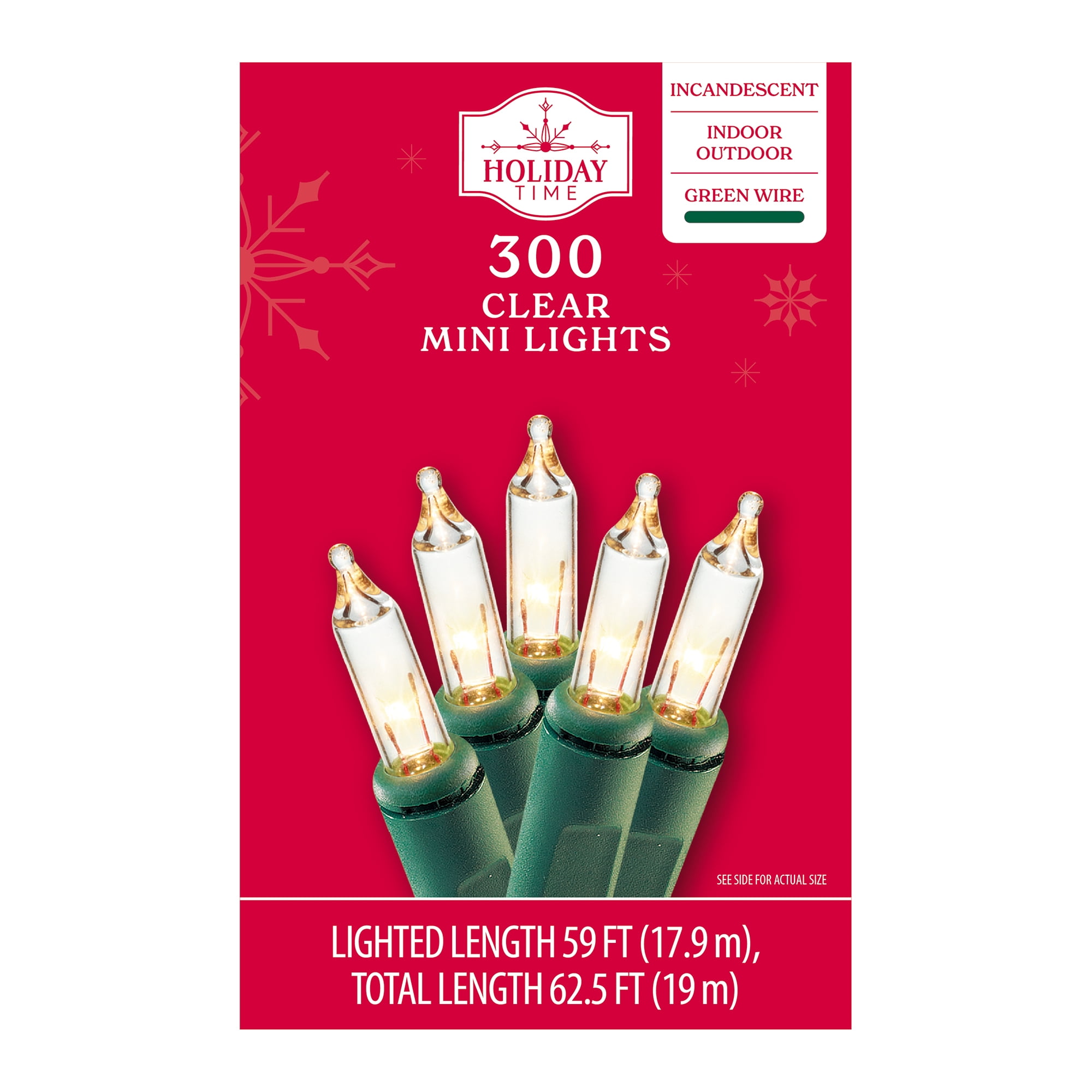 入手困難アメリカ購入、4 holidayイリミネーションライト Indoor/Outdoor 300-Count Incandescent Mini Christmas String Lights