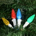 thumbnail image 2 of Northlight LED Faceted C6 Christmas Lights - Multi-color - 24.25' White Wire - 70ct, 2 of 8