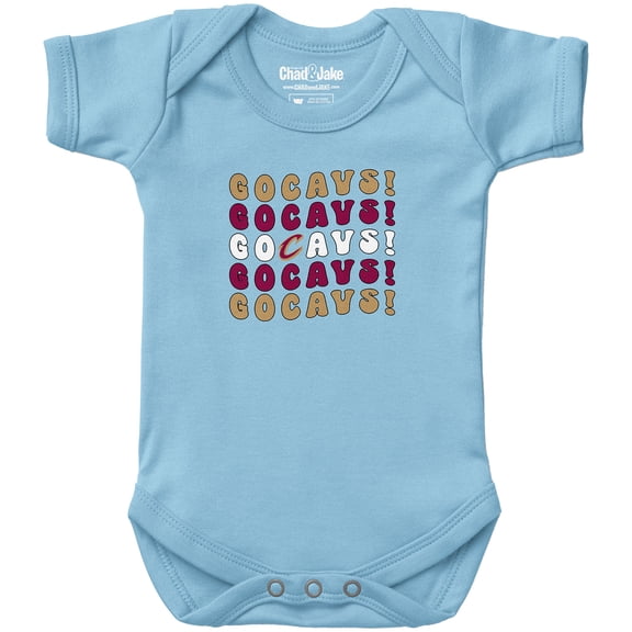 Newborn & Infant Chad & Jake  Light Blue Cleveland Cavaliers Groovy Bodysuit