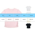 thumbnail image 2 of ZyeKqe Crop Tops for Women Short Sleeve Shirts Crewneck T Shirts Solid Color Loose Fitting Tees Top, 2 of 2