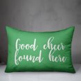 thumbnail image 2 of Creative Products Good Cheer Found Here in Light Green 14x20 Spun Poly Pillow, 2 of 2