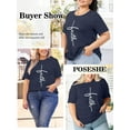 thumbnail image 6 of XCHQRTI Faith Shirts for Women Plus Size Graphic Tees Short Sleeve Vintage T Shirts Oversized Religious Ladies Tee Shirts, 6 of 10