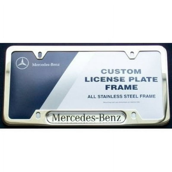 Marco para Placa Mercedes Benz de Acero Inoxidable Pulido