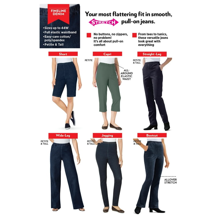Woman Within Women's Plus Size Straight-Leg Stretch Jean