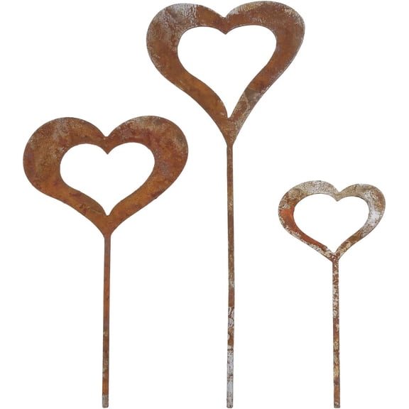Metal Animal Garden Stakes Set - Rustic Iron Rusted Art Sculpture for Outdoor Decor, Yard, Lawn & Garden Stakes, Weather Resistant Metal Art for Flower Beds, Patio, Backyard(XX)