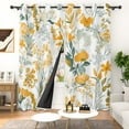 thumbnail image 2 of Lfeey Yellow Floral Spring Blackout Curtains, Room Darkening Grommet Window Curtains, 84 Inch Length, 2 Panels, 2 of 6
