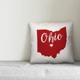 thumbnail image 4 of Creative Products Red and White Ohio Pride 16x16 Spun Poly Pillow, 4 of 4