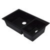 thumbnail image 4 of ALFI brand AB3319UM-BLA Black 34" Double Bowl Undermount Granite Composite Kitchen Sink, 4 of 11