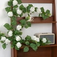 thumbnail image 5 of Artificial Flower Vine Wall Decoration - Realistic Plastic Hanging Plants (Blue/Pink/White), 5 of 6