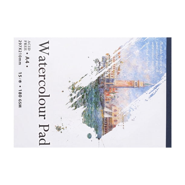 Libro De Bocetos, 15 Hojas De Absorción De Agua Apropiada Dibujo De Papel De Dibujo Con Bosquejo De Cartón De Cartón Cuaderno Creativo Para Pintar Diario De Dibujo