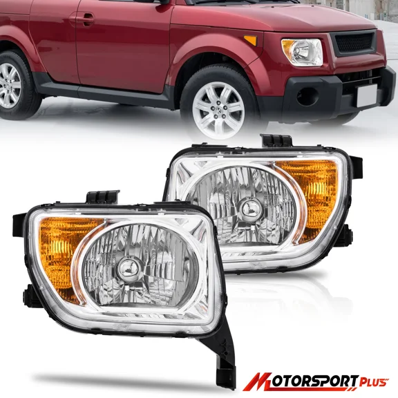 MOSTPLUS Pair Left & Right Headlights OE Style Replacement for 2003-2008 Honda Element