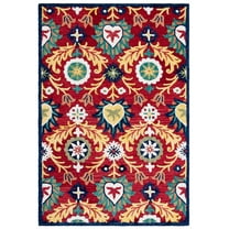 SAFAVIEH Blossom Cantor Floral Area Rug, Red/Yellow, 5' x 8'