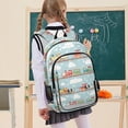 thumbnail image 7 of FORMRS Unisex School Backpack 17" Student Travel Bag with Laptop Compartment, Red Trains Pattern, 7 of 7