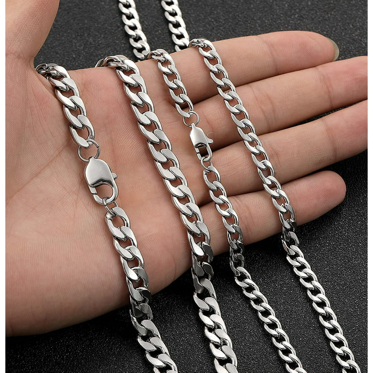 Stylish Stainless Steel Cuban Link Chain Mens Gold Chain Necklace