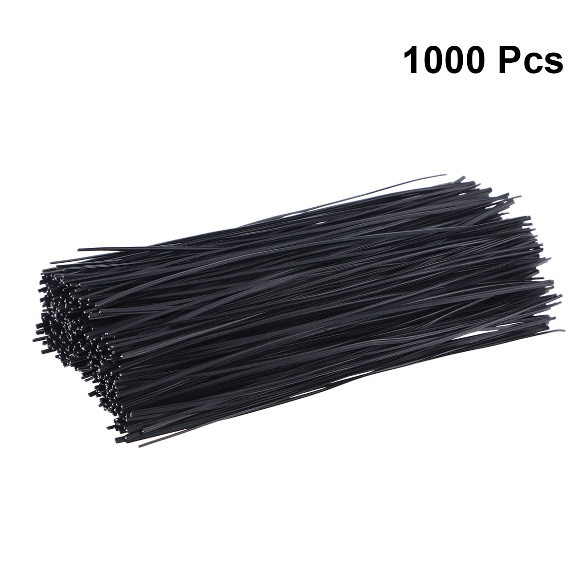 Details about   1000pcs Plastic Coated Twist Ties Twist Cord Wire Cable Wrap Ties 15CM Black 