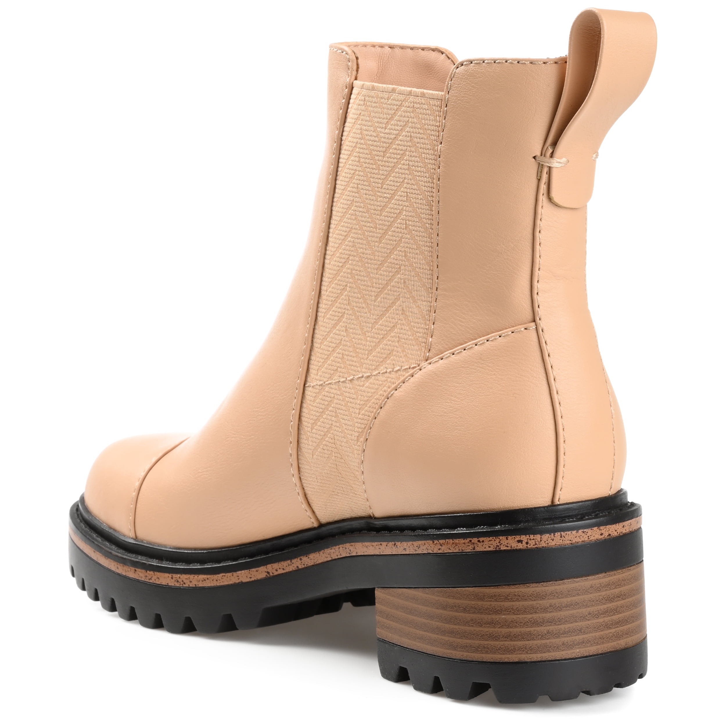 Journee Womens Mirette Pull On Stacked Heel Booties