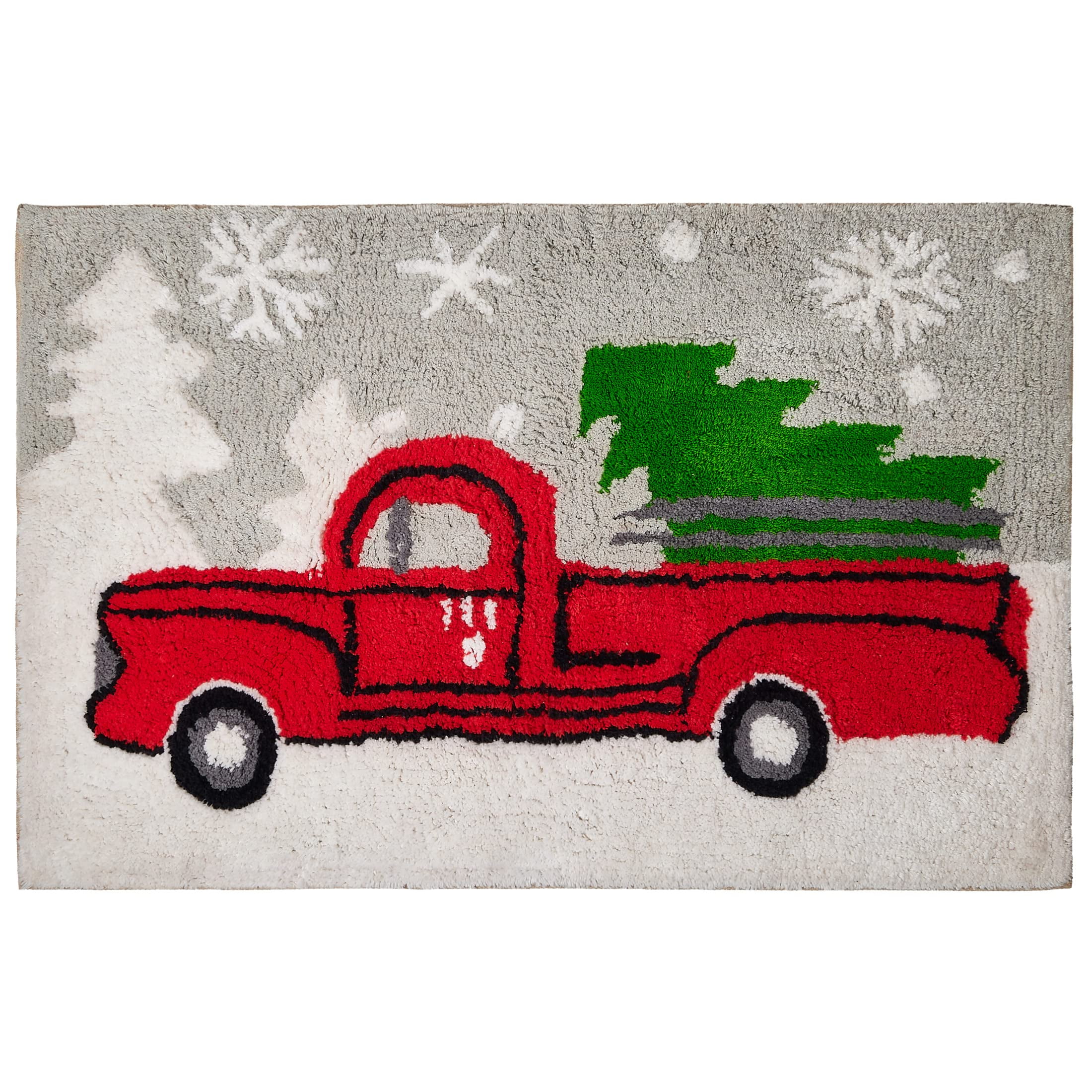 Gilbin Christmas Holiday Décor Square Pick Up Truck with Christmas Tree