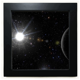 thumbnail image 1 of Cielo oscuro noche luz blanca Mesa de pared con marco cuadrado negro, 1 of 4