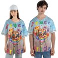 thumbnail image 4 of Peace Love Pride Dachshund with Rainbow Sunglasses LGBT LGBTQ+ All Over Print 3D Baseball Shirt Wiener Dog Lover Gifts Idea Softball Sport - 01004, 4 of 6