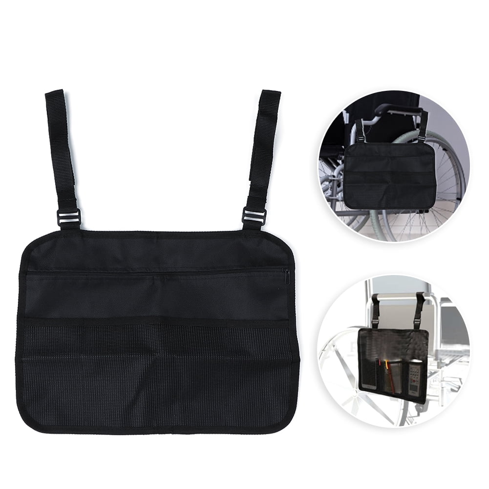 ANGGREK Wheelchair Side Bag, Multipockets Wheelchair Bag,Wheelchair