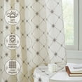 thumbnail image 2 of NICETOWN Natural Cotton Linen Curtains 84 inch Long, Linen Blend Diamond Pattern Organic Privacy Window Drapes Rod Pocket & Back Tab with Light Filtering for Bedroom Living Room, 52"x84", 2 Panels, 2 of 8