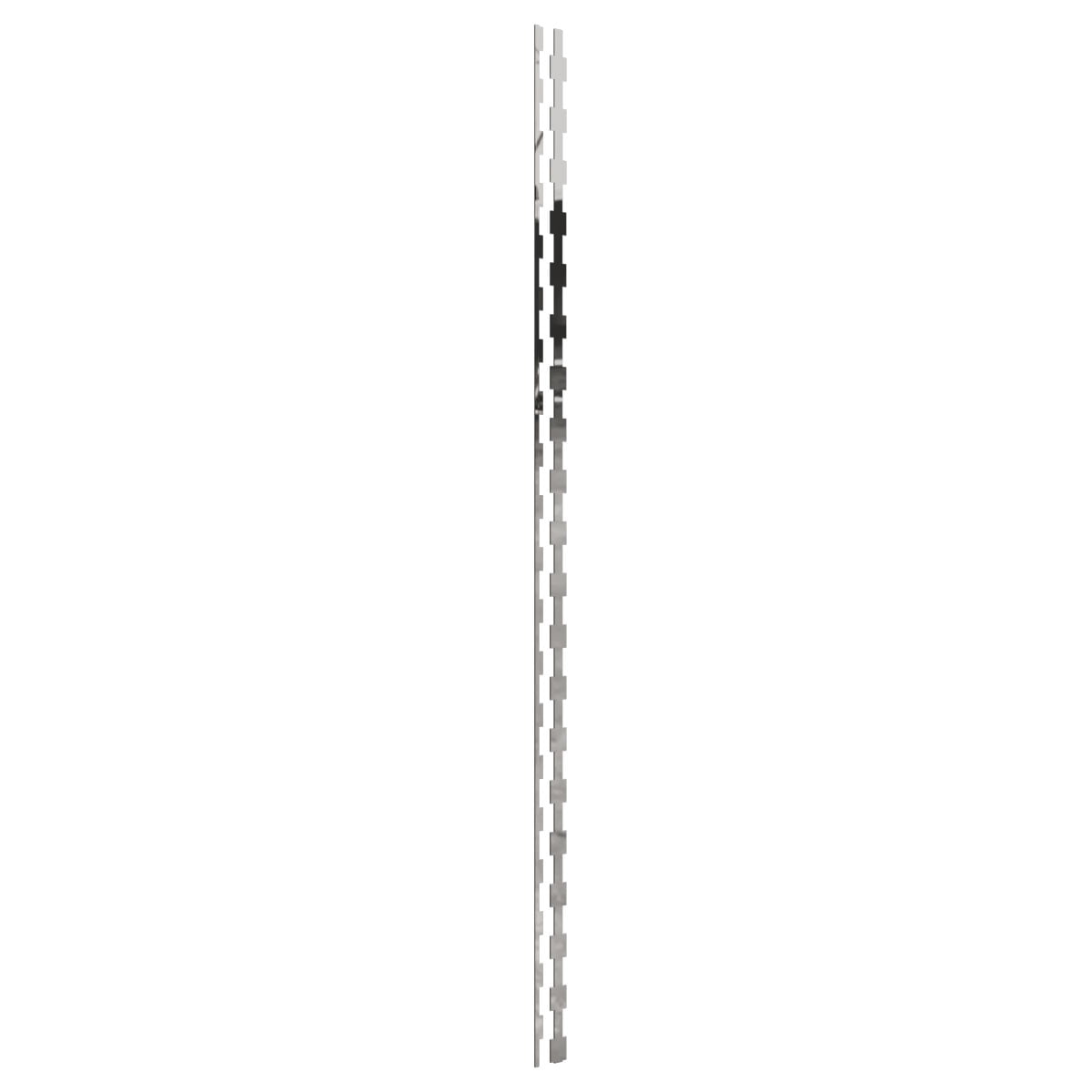 Ekena Millwork 94"H x 1/8"T Midland Adjustable Acrylic Decorative Slat Wall Panel Kit, Silver Mirror (contains 29 Slats + 1 Straight Edge Starter Slat)