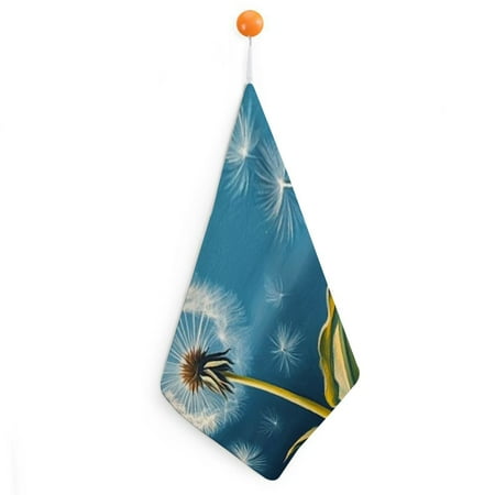

Autua Dandelion Hand Drying Towels with Loop Ultra-Fine Fiber Kitchen and More - Pack of 1 11.8x11.8in 2pcs
