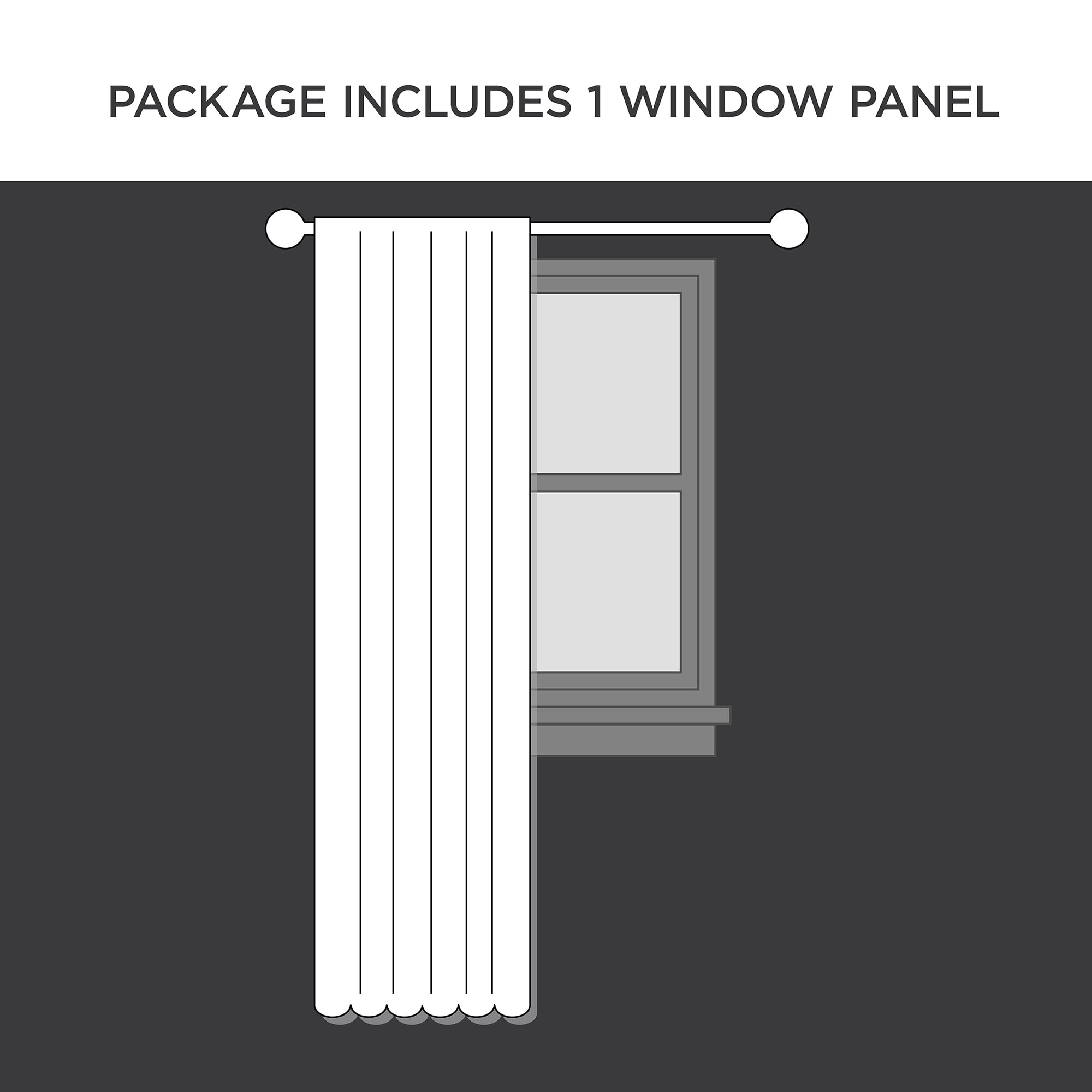 Madison Park Solid Voile 1 Piece Purple Sheer Window Curtain, 50"x 95"