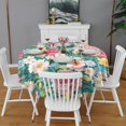 thumbnail image 2 of Pioneer Flower Floral Print Pattern Round Tablecloth 60"x60",Wrinkle Wipeable Table Cloth for Kitchen Dining Room Picnic Patio Party, 2 of 6