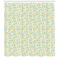 thumbnail image 3 of Banana Leaf Shower Curtain, Equatorial Concept Doodle Soft Pastel Warm Color of Exotic Herbs and Pineapple, Fabric Bathroom Set with Hooks, 69W X 84L Inches Extra Long, Multicolor, by Ambesonne, 3 of 3