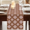 thumbnail image 3 of Table Runners 90 Inches Long Dress Scarves, Brown Floral Farmhouse Coffee/Dining/Kitchen Table Runner for Living Room, Spring Flowers Modern Abstract Art Farmhouse 13x90 Inch, 3 of 9