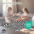 thumbnail image 4 of ODIKA 4'x6' Machine Washable Non-Slip Area Rug, Wild Zebra High Traffic Rug, Black, 287895, 4 of 7