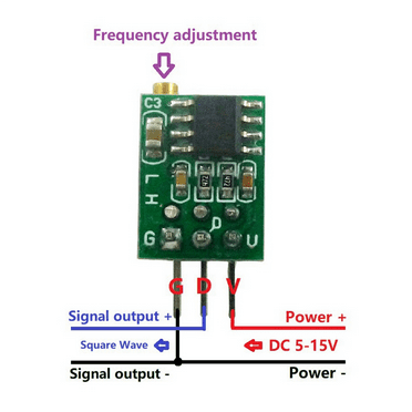 TOP! Adjustable Signal Generator TP354 NE555 Module Square Wave Pulse Oscillator Output Source 0.8Hz-60Hz