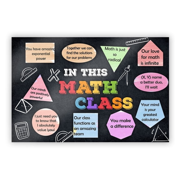 In This Math Class Poster Maths Class Posters Mathematics Pediatric Poster Math Classroom For For Middle School And High School Maths Teacher Supplies School Counselor Décor