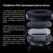 FiiO FT1 Pro Open-Back Planar Magnetic Wired Hi-Fi Headphones for Home, Studio, Recording, High Sensitivity (Black)